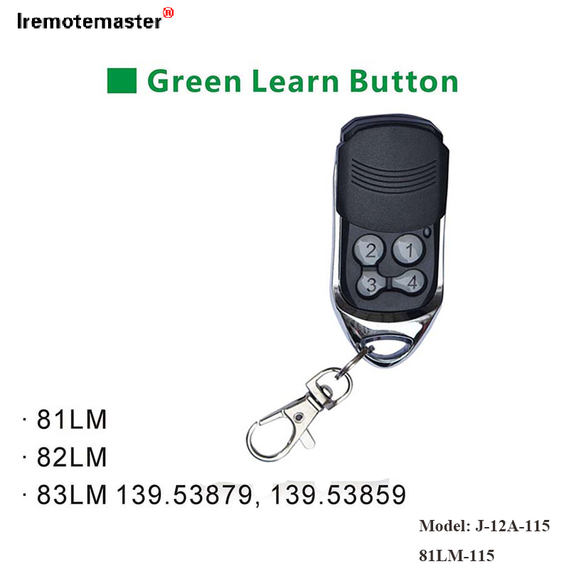 Għal 81LM 82LM 83LM Green Learn Button Garaxx Bieb Remote Opener 390MHz